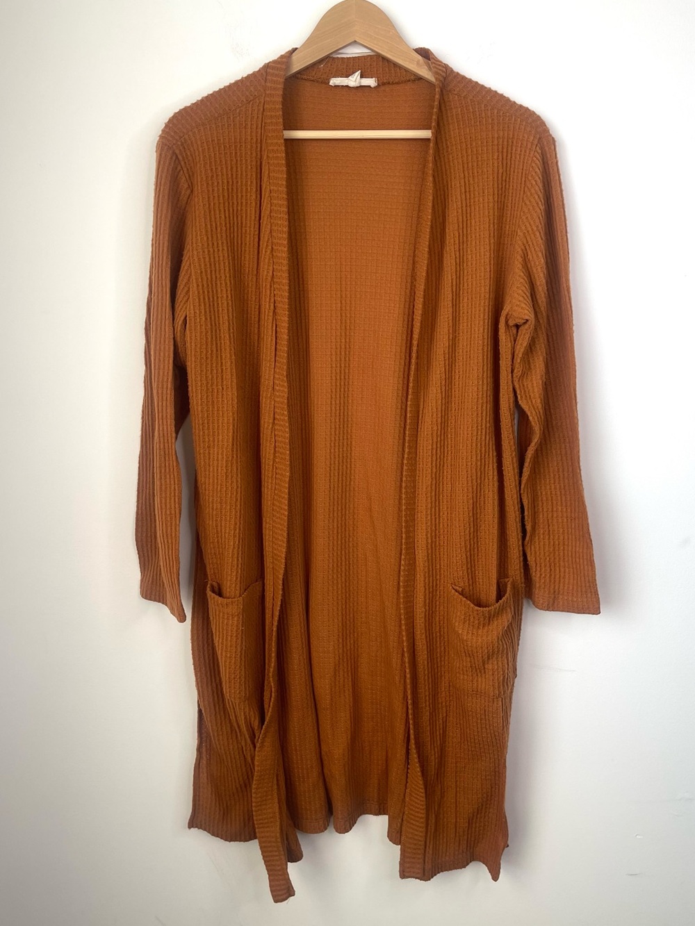 Another reason Elegant orange Open Front Cardigan